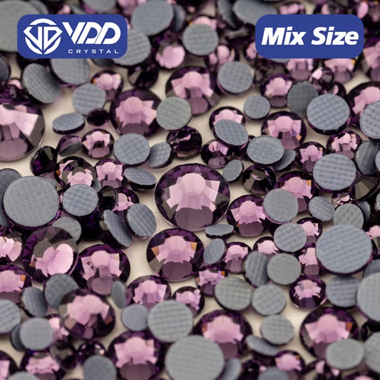 VDD 035 Tanzanite  Hotfix SS6-SS30 Mix Size Top Quality Glass Rhinestones Crystal Flatback Glitter Stones for ClothesDecorations