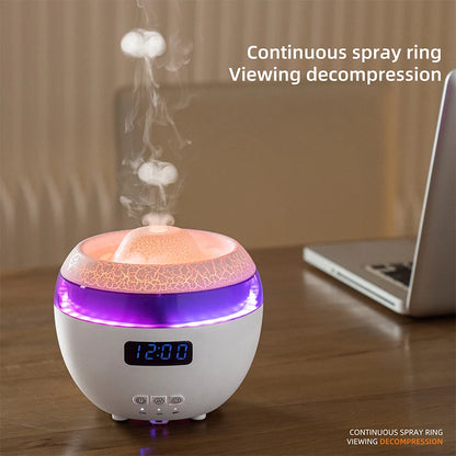 Customizable Logo Dynamic Humificador De Aroma Ultrasonic Simulate 3D Fire Flame Aroma Oil Diffuser Humidifiers with Night Light
