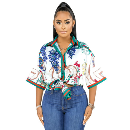 8797 Plus Size Long Shirts Women Loose  Blouses 2021 New Designs