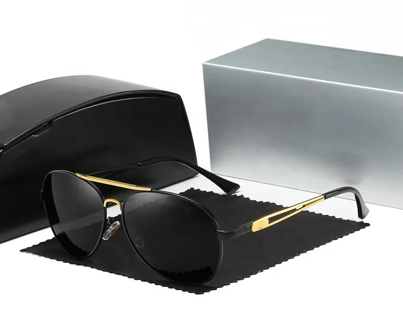 Factory Direct Sale Men's New Polarized Sunglasses Metal Sunglasses Men