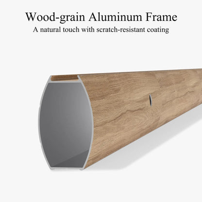 10ft Windproof Offset Patio Umbrella Large Cantilever Outdoor Umbrella with Wood Aluminum Frame for Garden Deck Pool Patio