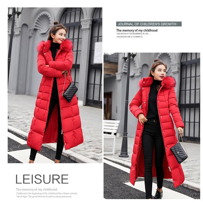 Winter Clothes Women Fur Parkas Quilted Jackets For Women Thicken Warm Long Coat Jacket Clothing Hooded Autumn Pdded Clothes