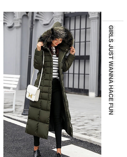 Winter Clothes Women Fur Parkas Quilted Jackets For Women Thicken Warm Long Coat Jacket Clothing Hooded Autumn Pdded Clothes