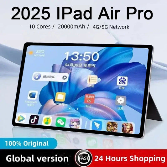 2025 Original 12inch Pad Air Pro Tablet PC 20000mAh Snapdragon 870 Android 14 16GB RAM 1TB ROM 5G Dual SIM GPS 5K 4G WIFI Tablet