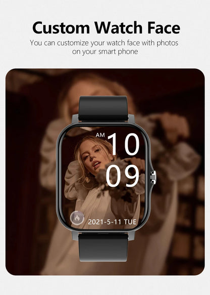 2025New Upgrad Smart Watch For Men Women 1.83Inch Full Touch Display BT Call Sports Monitoring SmartWatch For Android&IOS Phone