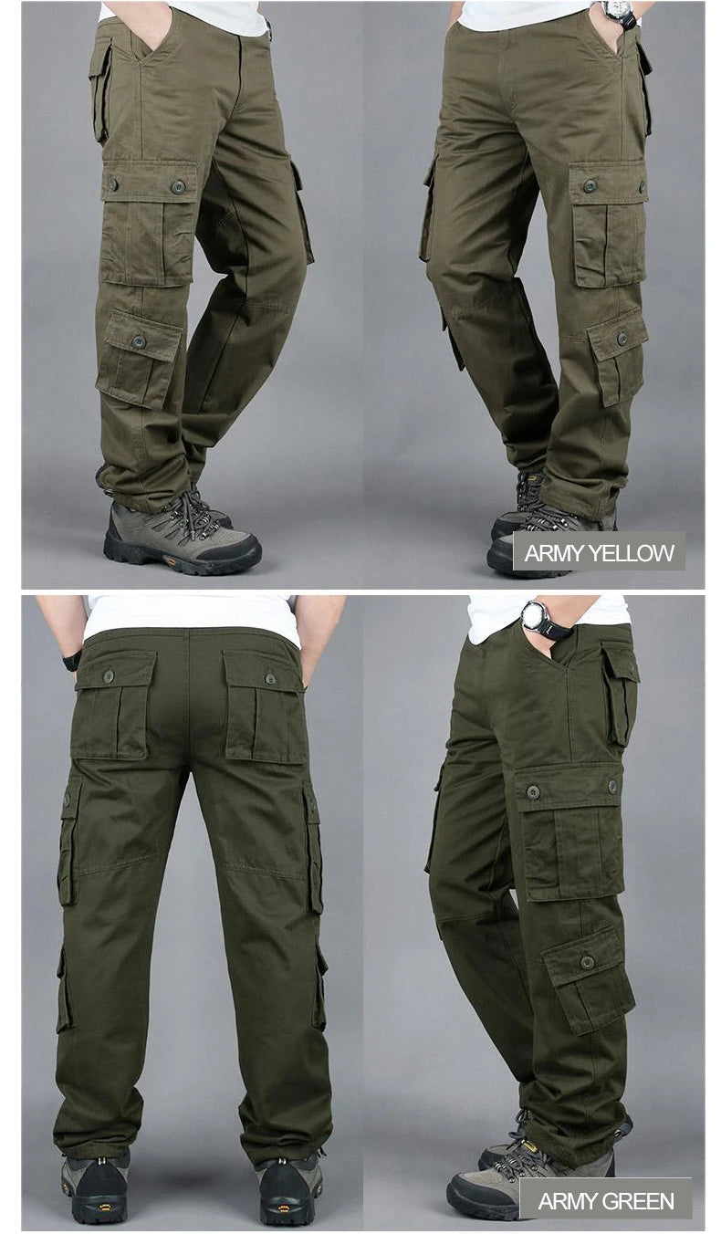 Tactical Cargo Pants Men Cotton Overalls Outdoor Work Trousers Big Size Hombre Clothing Camo Hiking Pants