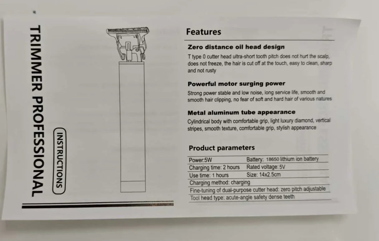 T9 USB Electric Hair Clipper For Men Hair Cutting Machine Rechargeable Man Shaver Trimmer Barber Technical Beard Trimmer