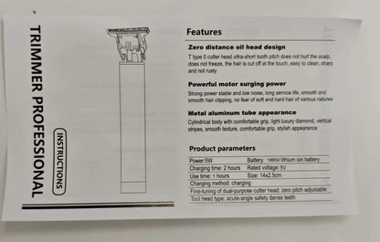 T9 USB Electric Hair Clipper For Men Hair Cutting Machine Rechargeable Man Shaver Trimmer Barber Technical Beard Trimmer