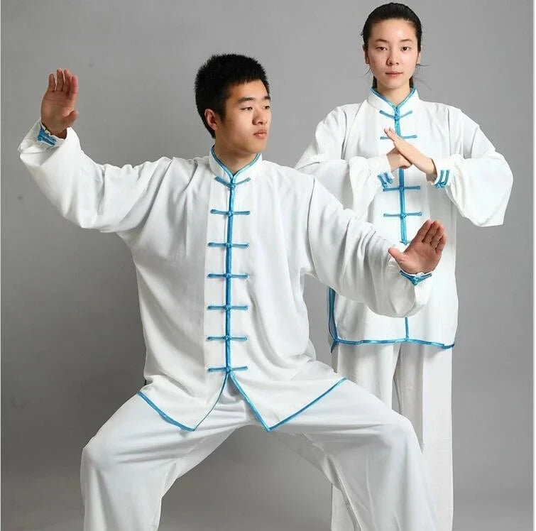 Traditional Chinese Clothing 14 Color Long Sleeved Wushu TaiChi Men KungFu Uniform Suit Uniforms Tai Chi Exercise Clothing