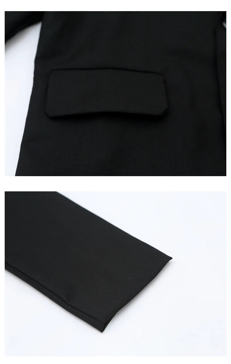 School Children Clothes Boys Suit Casual Blazer Jacket Trousers Two Pieces Kids Costume Black 12 13 14 Years Teenage Clothing