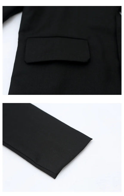 School Children Clothes Boys Suit Casual Blazer Jacket Trousers Two Pieces Kids Costume Black 12 13 14 Years Teenage Clothing