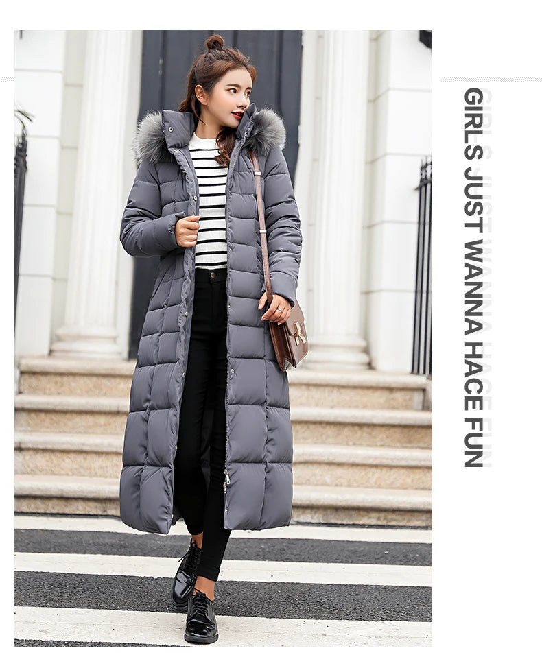 Winter Clothes Women Fur Parkas Quilted Jackets For Women Thicken Warm Long Coat Jacket Clothing Hooded Autumn Pdded Clothes
