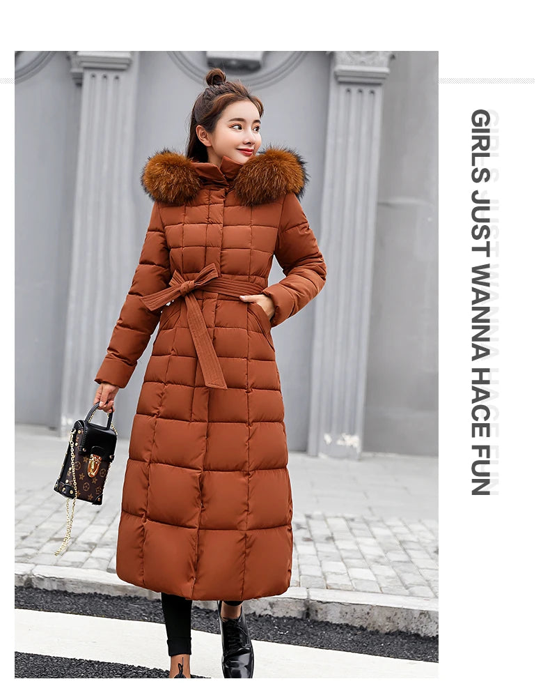 Winter Clothes Women Fur Parkas Quilted Jackets For Women Thicken Warm Long Coat Jacket Clothing Hooded Autumn Pdded Clothes