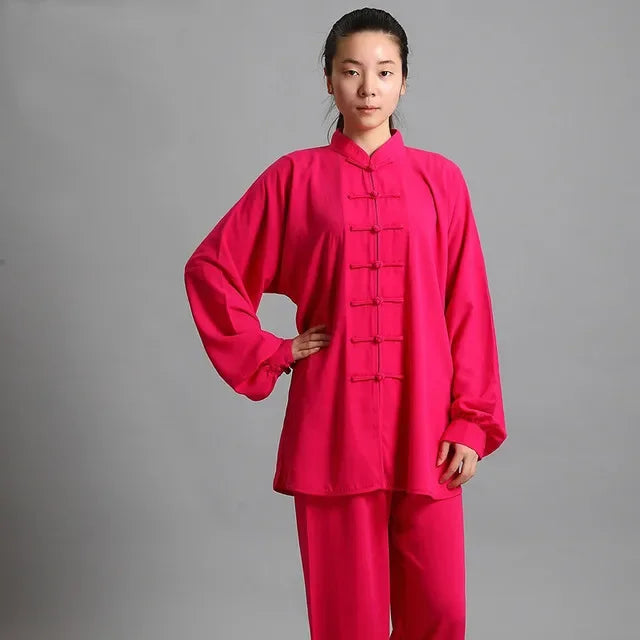 Traditional Chinese Clothing 14 Color Long Sleeved Wushu TaiChi Men KungFu Uniform Suit Uniforms Tai Chi Exercise Clothing