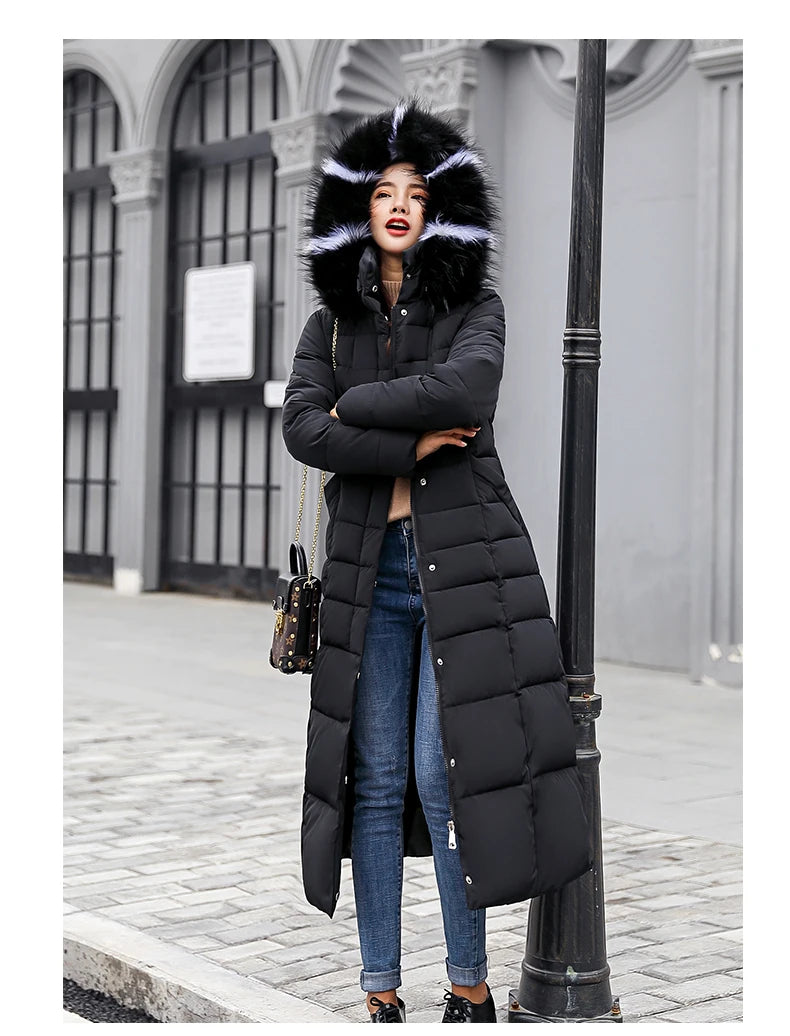 Winter Clothes Women Fur Parkas Quilted Jackets For Women Thicken Warm Long Coat Jacket Clothing Hooded Autumn Pdded Clothes