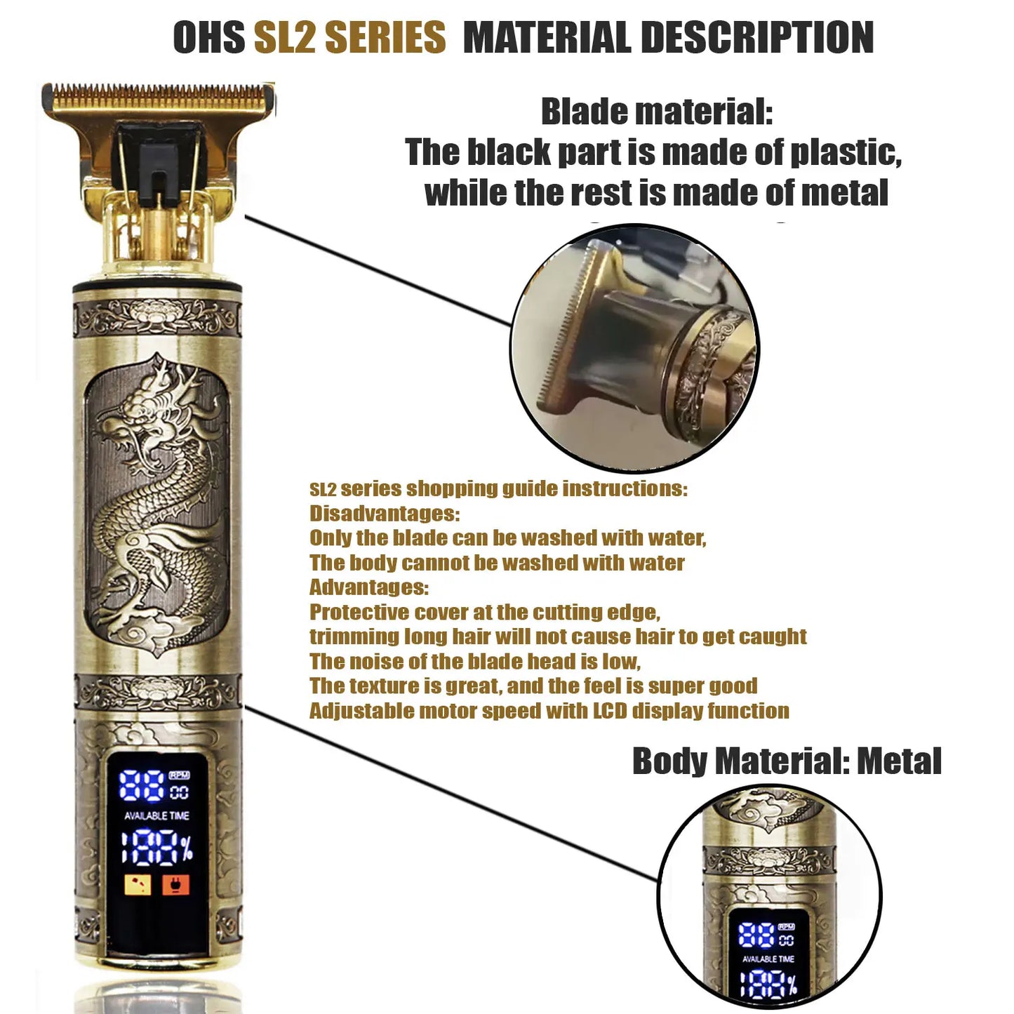 Vintage T9 Hair Clipper Beard Shaving Body Hair Trimmer Clippers Electric Men Haircut Machine 0mm Barber Shaver