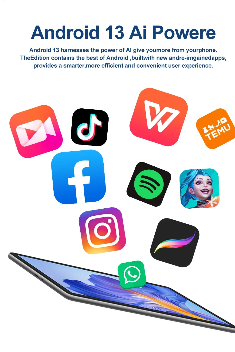 Pad 11 Pro 11.0 inch 2.5K Tablet 16GB+1TB Snapdragon 8 gen2 20000mAh Android 13 octa-core supports Split-screen Mode Tablets