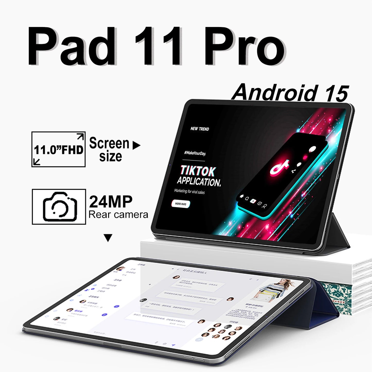 Pad 11 Pro 11.0 inch 2.5K Tablet 16GB+1TB Snapdragon 8 gen2 20000mAh Android 13 octa-core supports Split-screen Mode Tablets