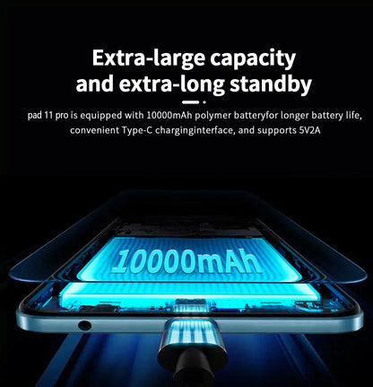 Pad 11 Pro 11.0 inch 2.5K Tablet 16GB+1TB Snapdragon 8 gen2 20000mAh Android 13 octa-core supports Split-screen Mode Tablets