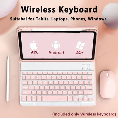 Wireless Bluetooth-compatible Keyboard For Android iOS Tablet Ultra-Thin 78 Keys Rechargeable Portable Compact Design for iPad