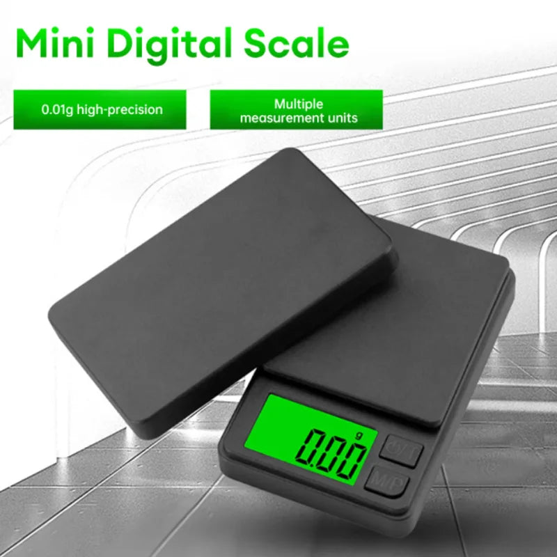 Precision Pocket Scale 1000g X 0.01g - Digital Gram, Food, Jewelry, Ounces/Grains Scale with Backlit LCD - Mini Scale for Travel