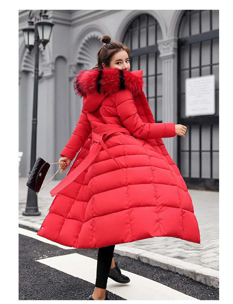 Winter Clothes Women Fur Parkas Quilted Jackets For Women Thicken Warm Long Coat Jacket Clothing Hooded Autumn Pdded Clothes