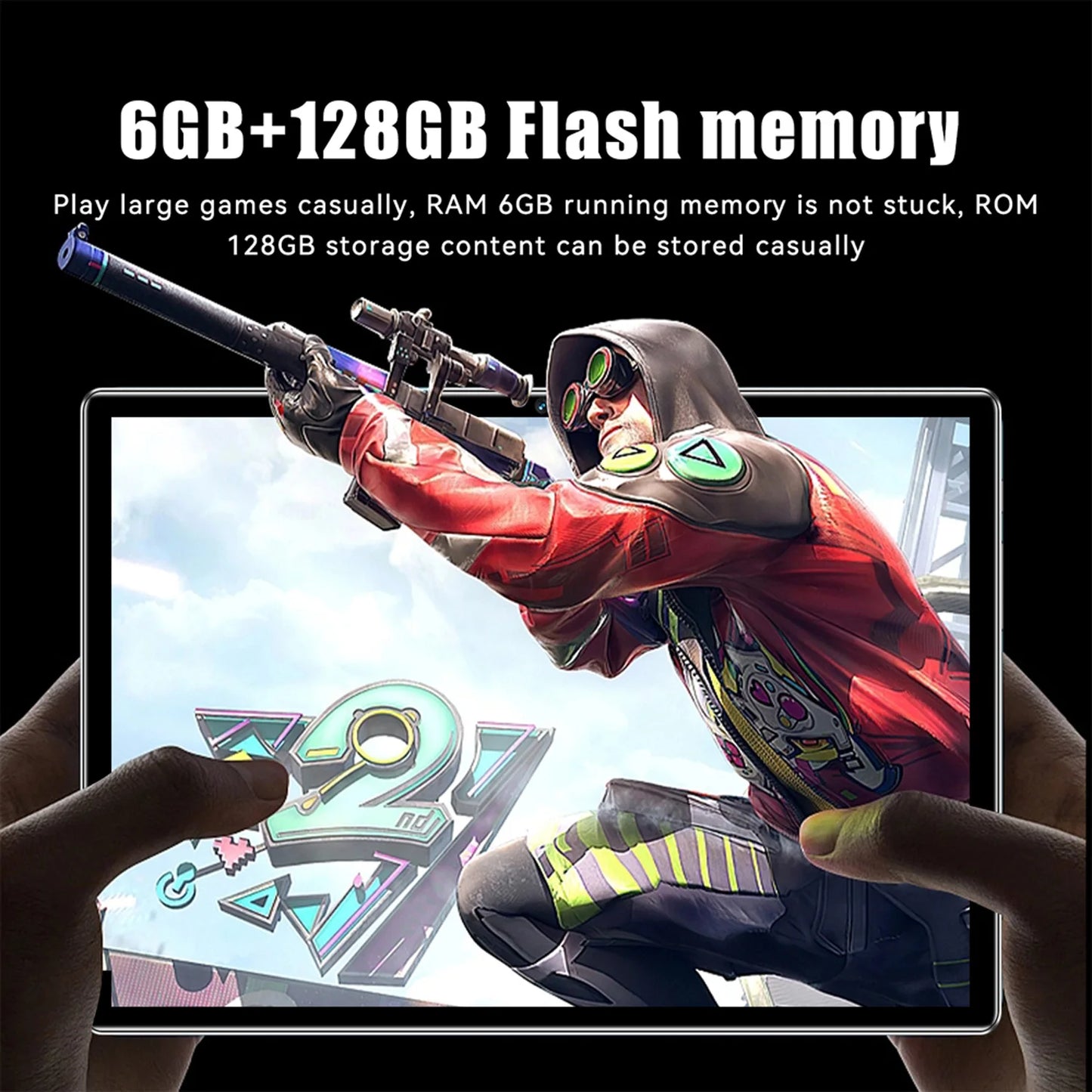 2025 New Upgraded Pad 10.1 Inch Android Tablets Octa Core 6GB RAM 128GB ROM Dual Network WiFi Dual Cameras Tablet PC 6000mAh