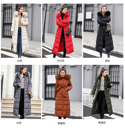 Winter Clothes Women Fur Parkas Quilted Jackets For Women Thicken Warm Long Coat Jacket Clothing Hooded Autumn Pdded Clothes