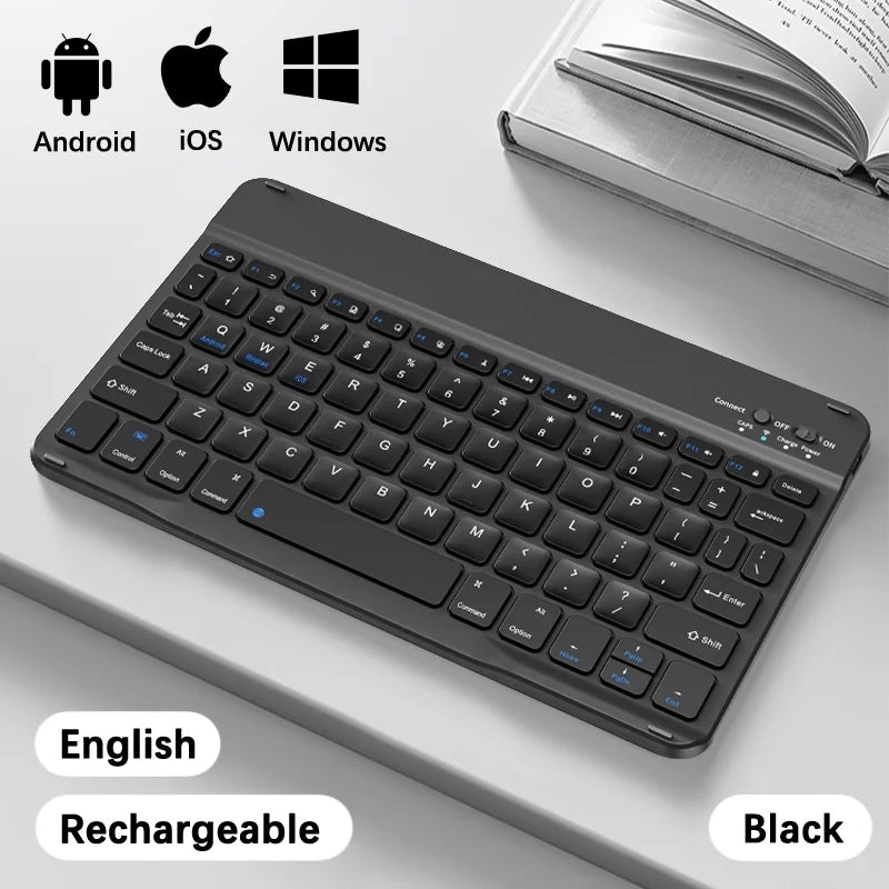 Wireless Bluetooth-compatible Keyboard For Android iOS Tablet Ultra-Thin 78 Keys Rechargeable Portable Compact Design for iPad