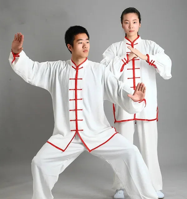 Traditional Chinese Clothing 14 Color Long Sleeved Wushu TaiChi Men KungFu Uniform Suit Uniforms Tai Chi Exercise Clothing