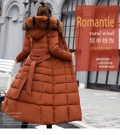 Winter Clothes Women Fur Parkas Quilted Jackets For Women Thicken Warm Long Coat Jacket Clothing Hooded Autumn Pdded Clothes