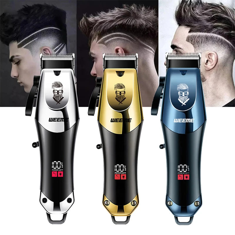 T9 Vintage Men's Electric Hair Clipper Beard Trimmer/Rechargeable Hair Cutting Machine With Nose Hair Trimmer Kit Boyfriend Gift