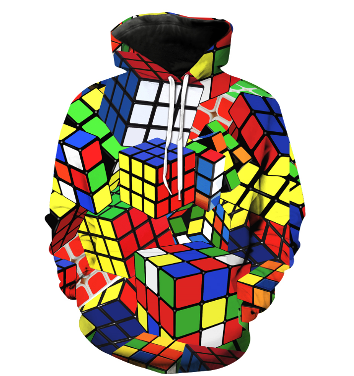 Trendy Digital Design Couples Hoodie