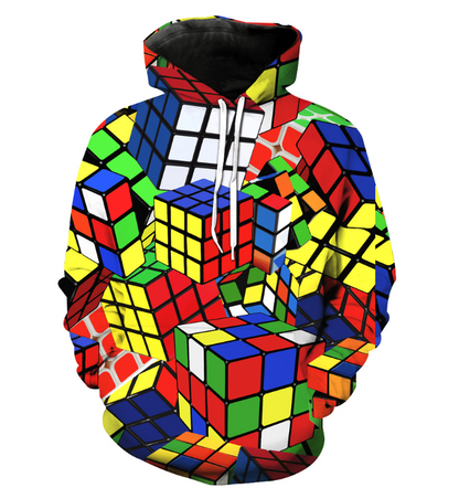 Trendy Digital Design Couples Hoodie