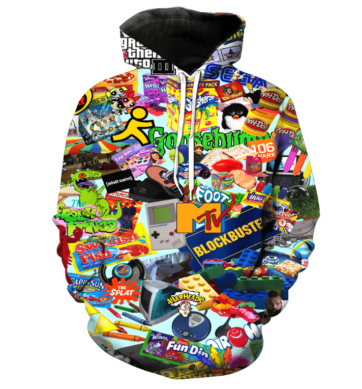 Trendy Digital Design Couples Hoodie