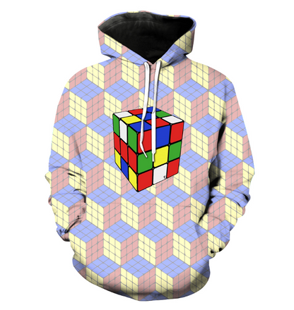 Trendy Digital Design Couples Hoodie