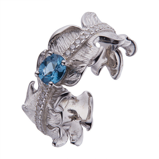 S925 Silver Sapphire Elegance Ring